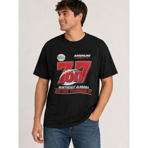 C2 Sport Mens XL Black 7on7 Northeast Alabama Passing Tournament Graphic T-Shirt
